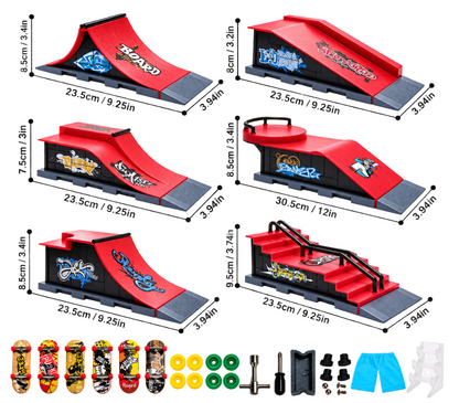 Mini Skatepark con accesorios incluidos