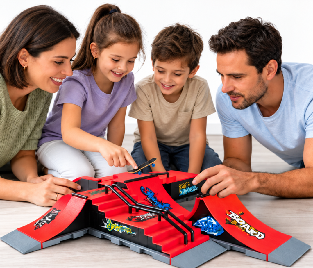 Mini Skatepark con accesorios incluidos