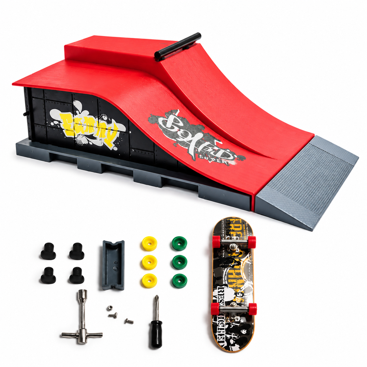Mini Skatepark con accesorios incluidos